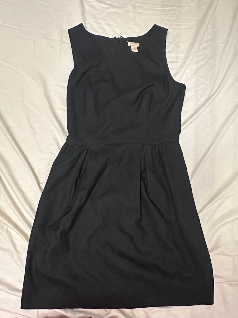 J. Crew Black Sleeveless Dress with Pleated Skirt, size 2